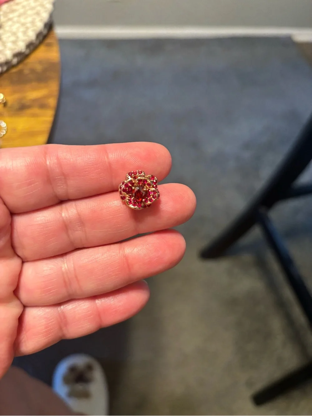 kate spade Red Crystal Flower Stud Earrings